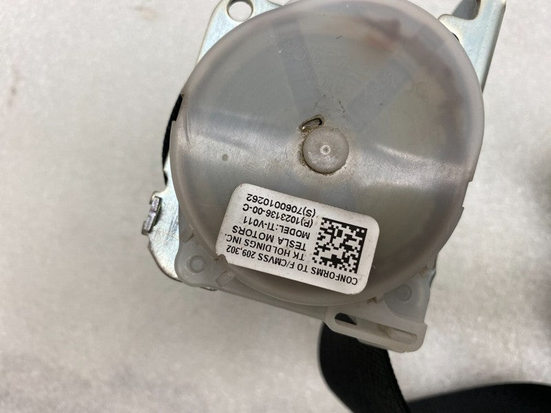 ⭕12-20 Model S Rear Right Seatbelt & Retractor w/ Mid C-Pillar Trim 10