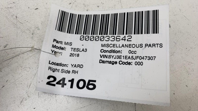 108127901F ⭕ 2017-2023 Tesla Model 3 Front 1st Row Seat Belt & Retractor Right 1081279-01-F