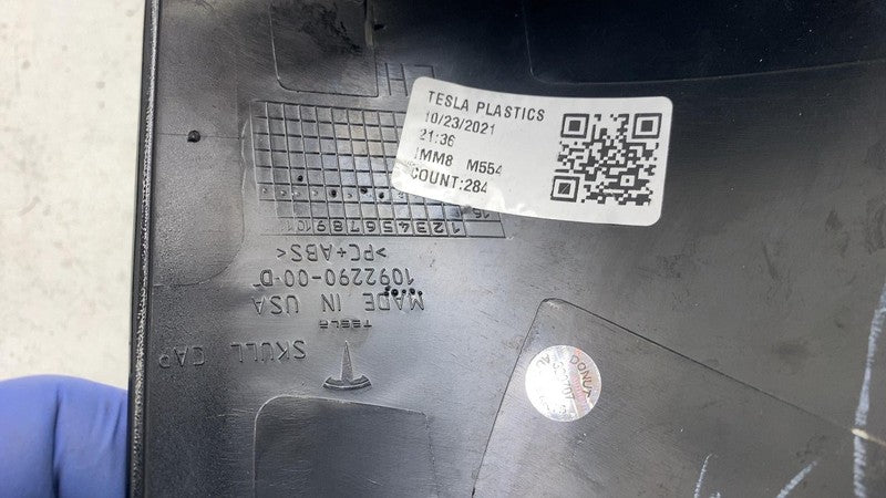 17-25 Model 3 Exterior Door Mirror Skull Cap Cover Left  Black PBSB 10