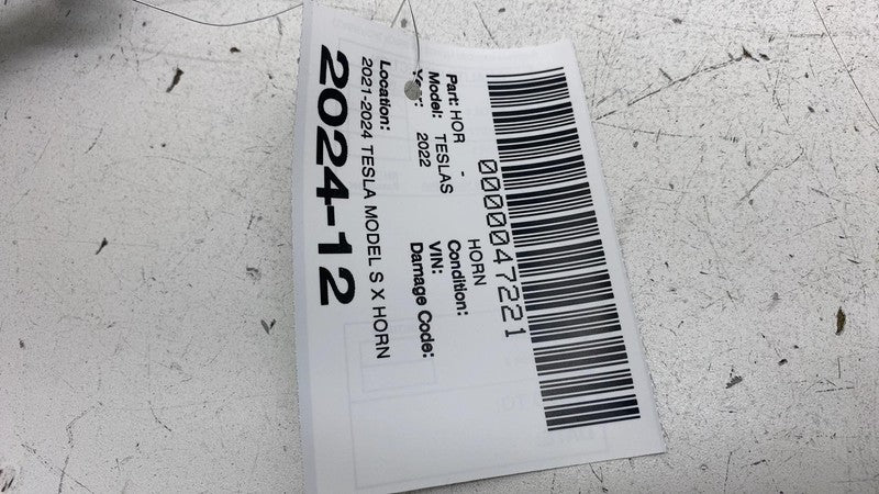 1623705 00 C 2021-2024 Tesla Model S X High + Low Pitch Tone Horn 510 & 410 Hertz w/ Bracket