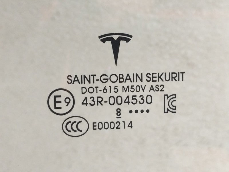 E9 43R-004530 ⭕ 2016-2020 Tesla Model X Front Driver Side Door Window Glass Left LH 43R-004530