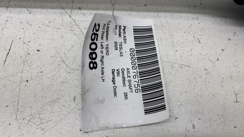 1044168-00-A ⭕ 24-25 Model 3 M3 Rear Left or Right CV Axle Shaft Halfshaft 25MM 1044168-00-A