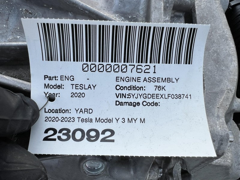 ⭕ 2020-2023 Tesla Model Y Rear Drive Unit w/ Subframe & Suspension 112