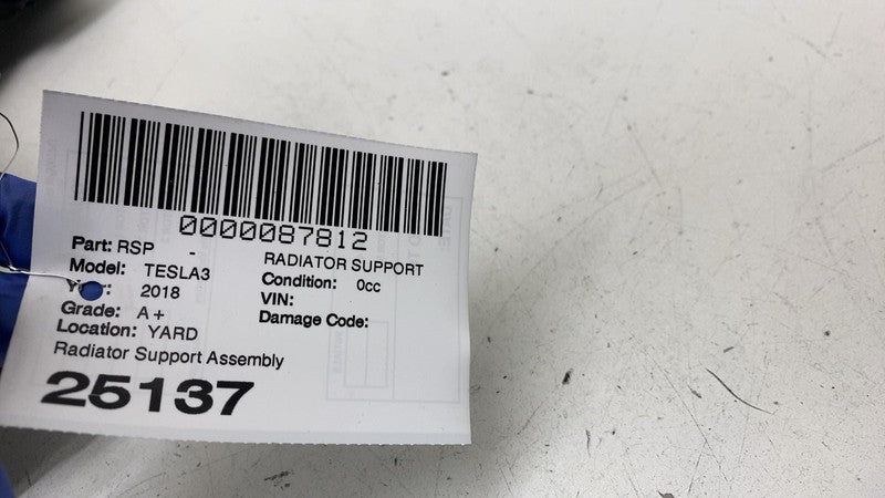 ⭕17-20 Tesla Model 3 Front End Module Radiator Core Carrier Support 11