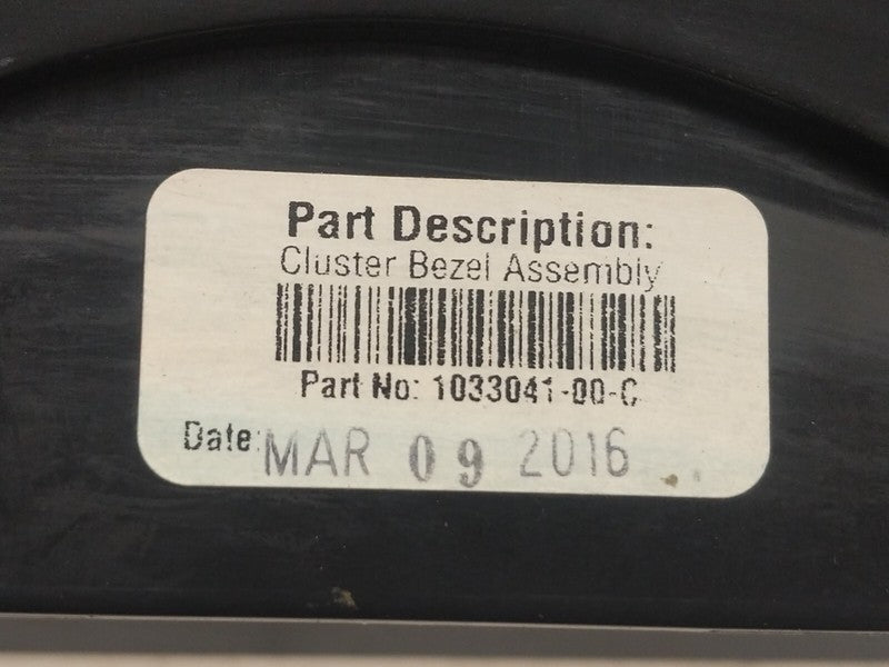 1033041 00 C ⭕ 12-20 Model S X Speedometer Gauge Trim Instrument Cluster Bezel 1033041-00-C