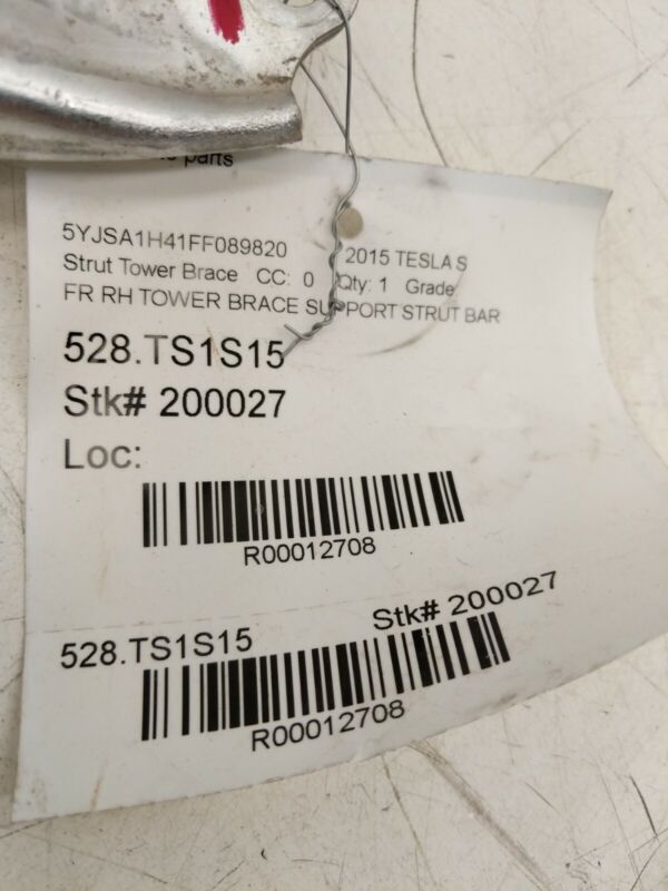 1003618 00 F ⭕ 12-15 Model S Front Right Side Tower Brace Mount Support Bracket 1003618-00-F