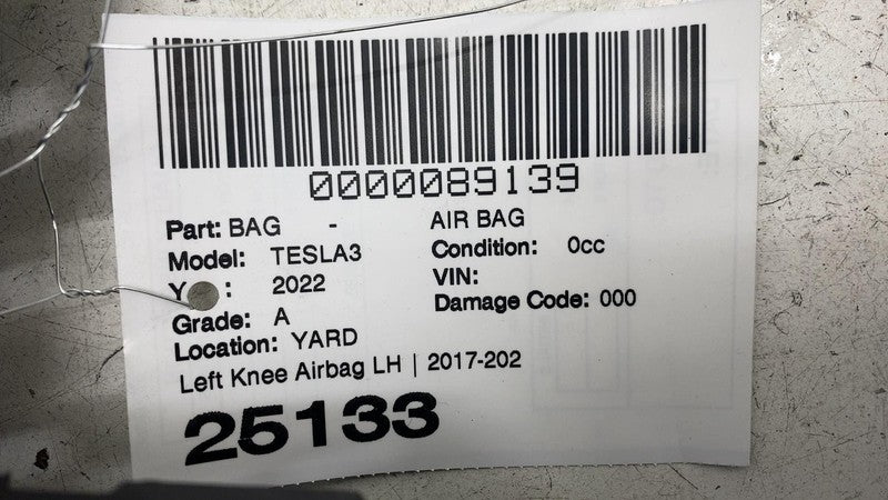 ⭕2017-2023 Tesla Model 3 Front Left Lower Knee Safety Airbag Module 10