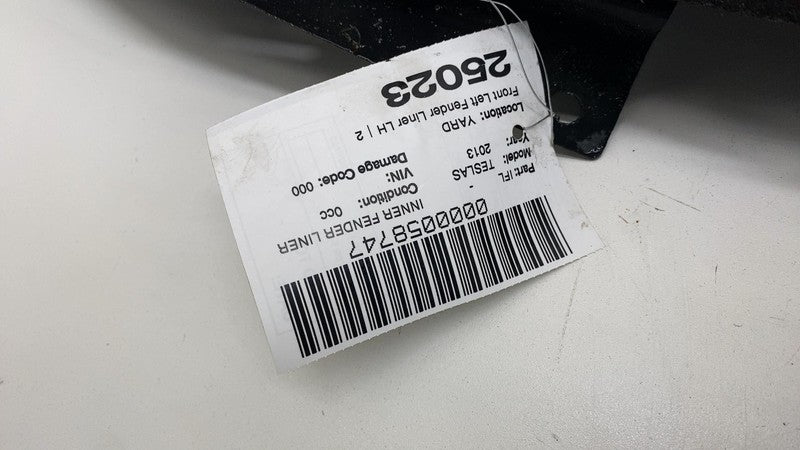 1016285-00-A ⭕ 12-15 Model S Front Left Wheel Fender Liner Splash Shield Guard 1016285-00-A