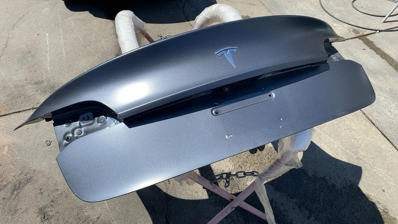 ⭕ 2017-2020 Tesla Model 3 M3 Rear Trunk Decklid Shell Panel Assembly Gray - PMNG