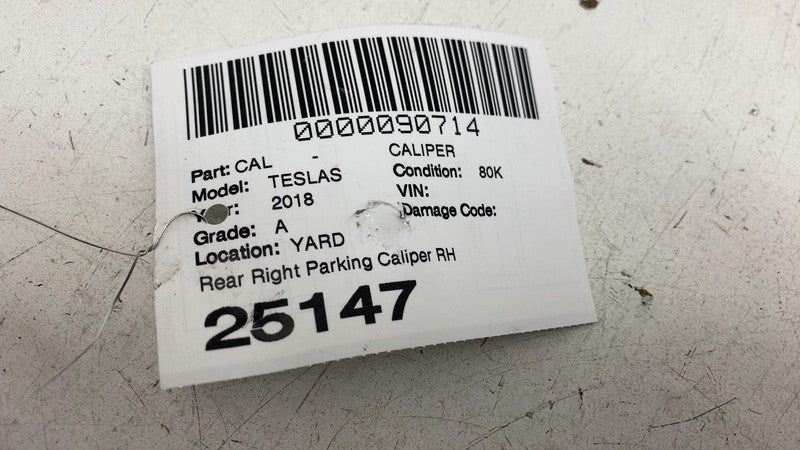 ⭕ 16-20 Model S MS Rear Passenger Caliper w/ Brake Hose Line Right 107