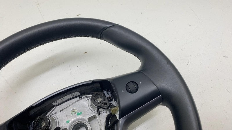 1105324 00 E ⭕ 2017-2020 Tesla Model 3 M3 Steering Wheel Leather Black Assembly 1105324-00-E