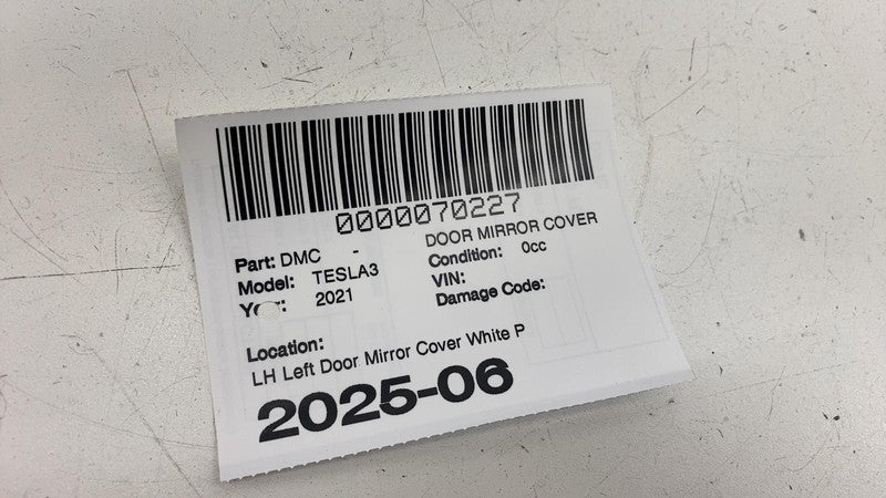 ⭕ 17-23 Tesla Model 3 Exterior Door Mirror Skull Cap Cover Left OEM 10