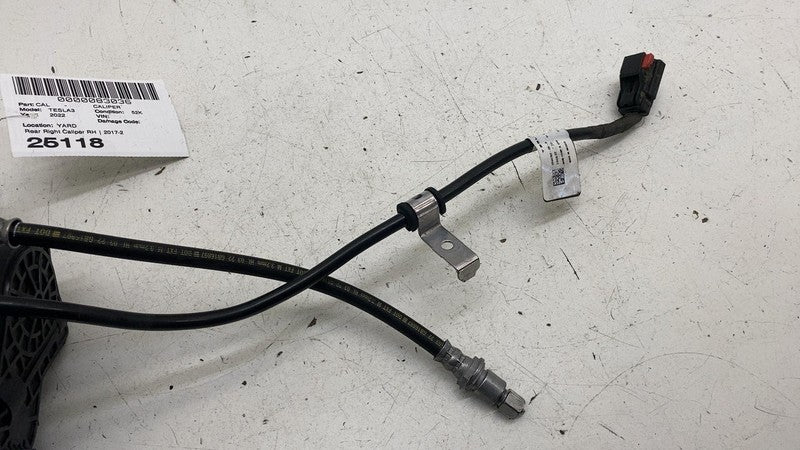 ⭕ 2017-2025 Tesla Model 3 Rear Right Caliper + Brake Hose Line BASE 10