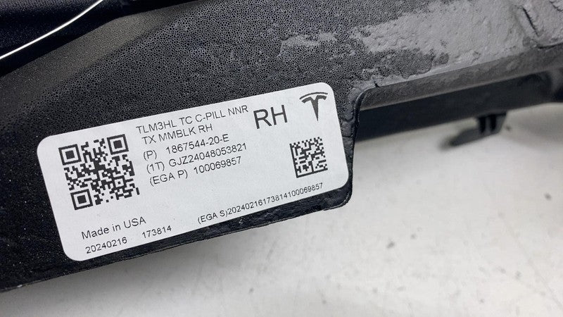 ⭕ 2024 2025 Tesla Model 3 M3 Right C-Pillar Trim Cover Assembly RH 186