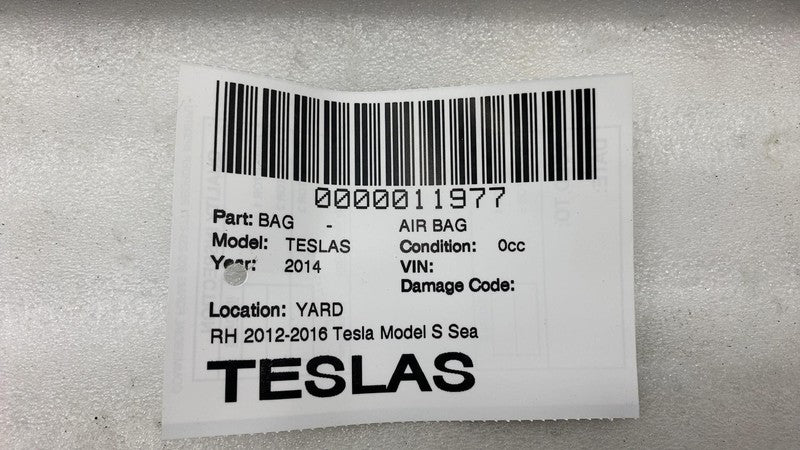 ⭕ 2012-2017 Tesla Model S MS Front Passenger Side Seat Airbag Right 10