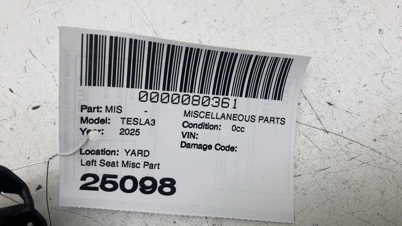 ⭕ 24-25 Model 3 Front Driver Side Seat Inner Trim Cover Panel Left 161