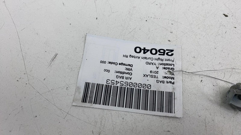 ⭕ 2016-2025 Tesla Model X Front Right 1st Row Roof Curtain Airbag 1036