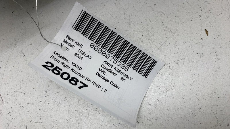 134465200B ⭕ 24-25 Model 3 Front Right Spindle Knuckle + Hub (Non-Driven) RH 1344316-00-D