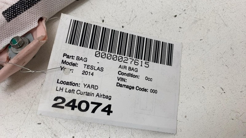 ⭕ 12-20 Tesla Model S Driver Side Roof Curtain Safety Airbag Left 1005