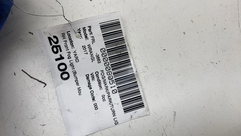 ⭕ 2017-2024 Jeep Wrangler Front Fog Light (Bumper Mounted) Foglamp Lef