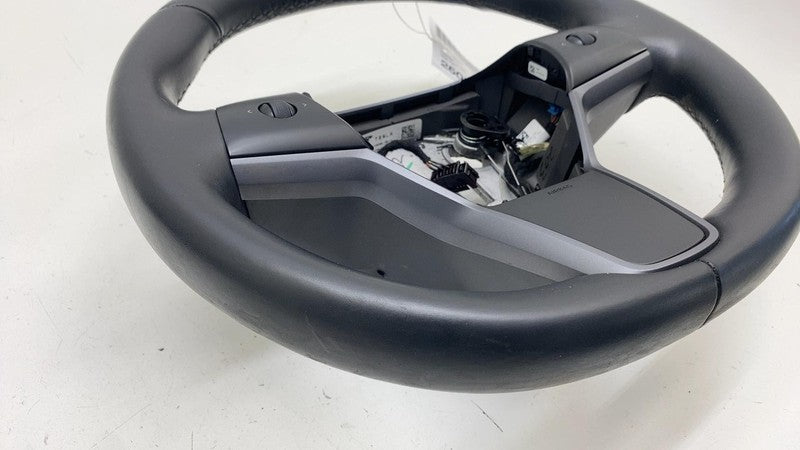 110532469F ⭕ 2017-2020 Tesla Model 3 M3 Steering Wheel Leather Black Assembly 1105324-69-F