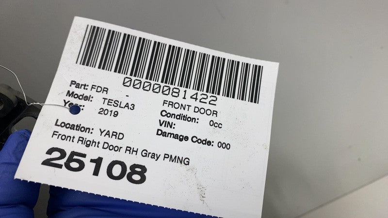 ⭕ 2017-2020 Tesla Model 3 Front Passenger Door Shell Panel Right RH Gr