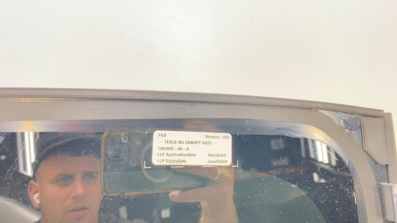 ⭕ 24-25 Model 3 Front Middle Panoramic Sun Moon Roof Window Glass 1587