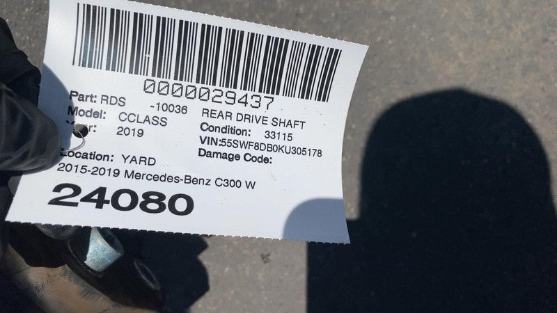 ⭕ 2015-2019 Mercedes-Benz C300 W205 Rear Axle Propeller Shaft Driveshaft OEM RWD