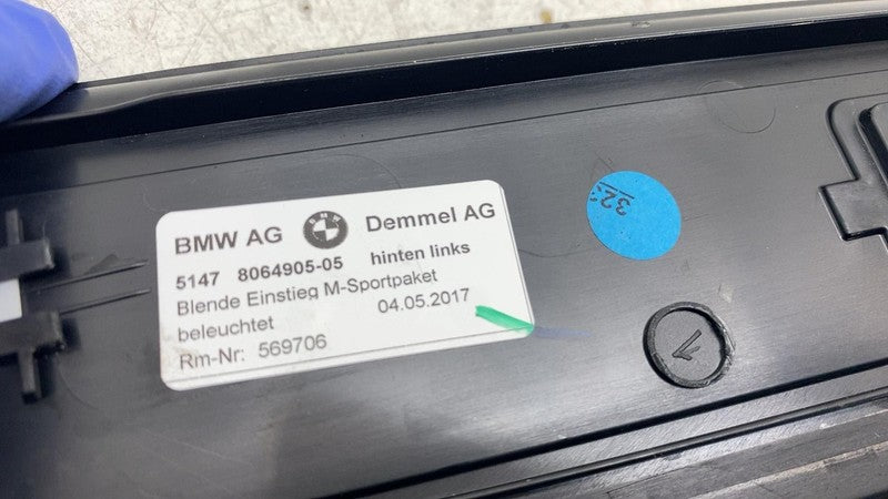 ⭕ 2017-2023 BMW 540i Rear Left  Door Sill Scuff Plate Trim Panel 51478