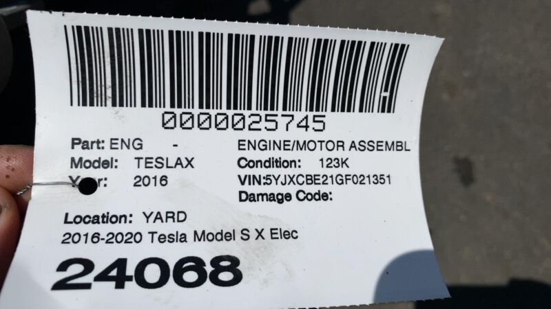 1035000-00-J ⭕14-18 Tesla Model X S Electric Engine Motor Front Small Drive Unit 1035000-00-J