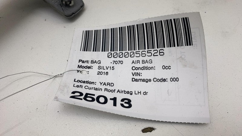 23295038 ⭕ 2014-2018 Chevrolet Silverado 1500 Crew Cab Left Roof Curtain Airbag 23295038