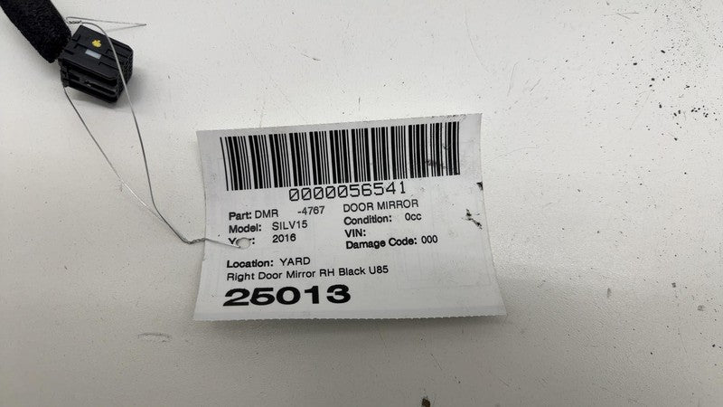 ⭕ 14-19 Chevrolet Silverado 1500 Front Passenger Right Door Mirror Bla