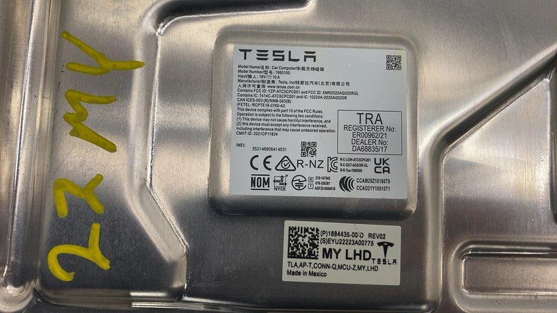 ⭕ 2020-2023 Tesla Model Y MY MCU-Z Computer Media Control Module 16844