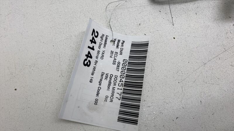 2011-2014 Mercedes-Benz E350 Front Right Exterior Rear View Door Mirror RH White