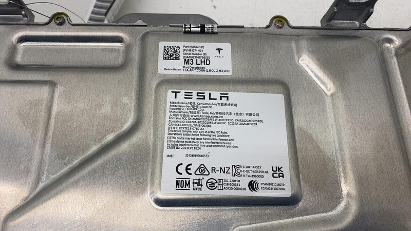 ⭕ 17-23 Model 3 MCU Media Control Unit Service Car Computer Module 168