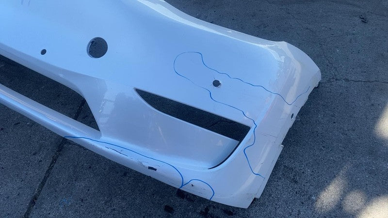 2020-2023 Tesla Model Y MY Front Bumper Cover w/ Park Sensor Holes White - PPSW