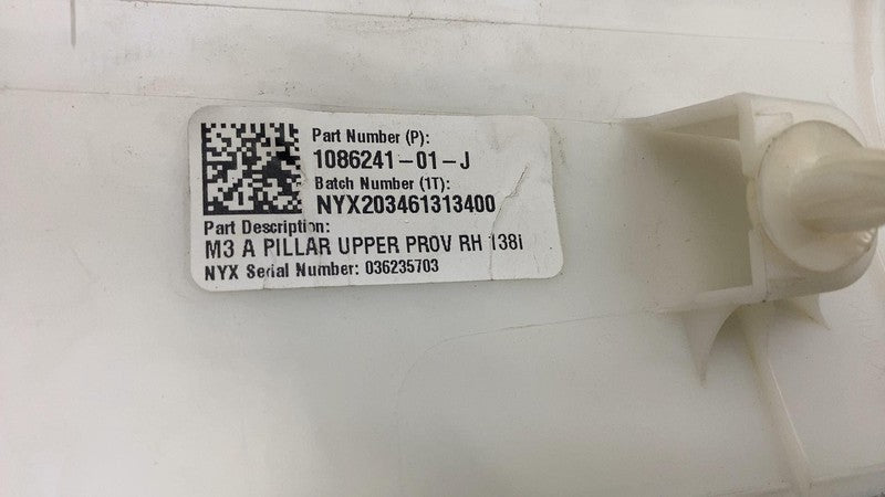 ⭕ 17-23 Tesla Model 3 Front Left & Right A-Pillar Upper Trim Cover 108