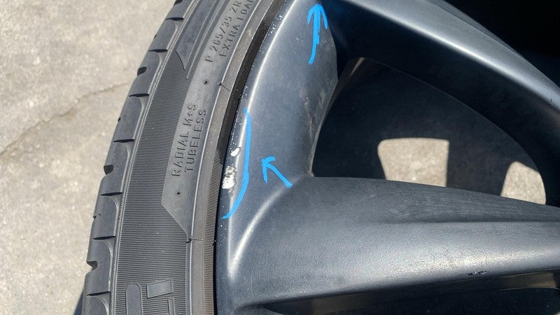 ⭕ 16-20 Model X Turbine Wheel Rim 22x9.0J +35MM w/ Tire 265/35ZR22 102