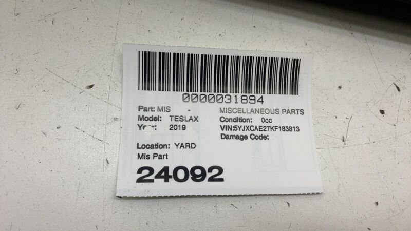 1051547 06 C 16-20 Model X Falcon Door Mid Gaphider Interior Trim+Sunvisor Bezel 1051547-06-C