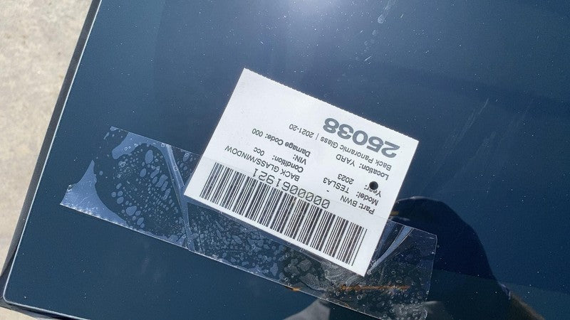 ⭕ 21-23 Model 3 M3 Rear Trunk Panoramic Backlite Glass Back Section 14