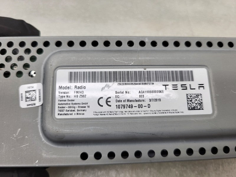 107974900D ⭕2017-2023 Model 3 Harman Becker HBZ502 Radio FM/HD Receiver Module 1079749-00-D