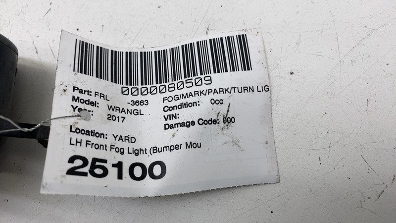 68307273AA ⭕ 2017-2024 Jeep Wrangler Front Fog Light (Bumper Mounted) Foglamp Left = Right