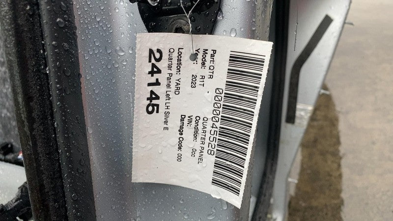 ⭕ 22-24 Rivian R1T Rear Quarter Panel Left Side Bedside Structural Cutout Silver