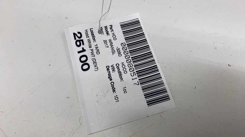 ⭕ 2013-2017 Jeep Wrangler Front Bonnet Hood Shell Panel OEM White PW7 