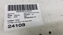 2012-2020 Tesla Model S MS Rear Left Interior Door Panel Trim Card Cover White