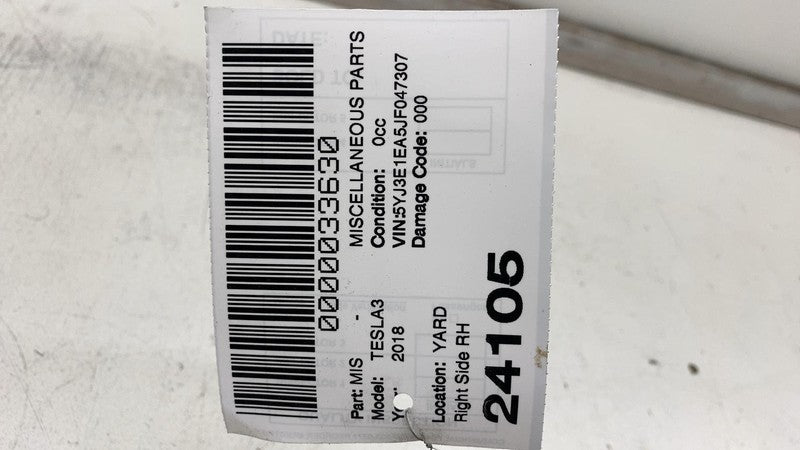 ⭕ 2017-2023 Tesla Model 3 Front Passenger Crush Can Reinforcement Rail Bar Right