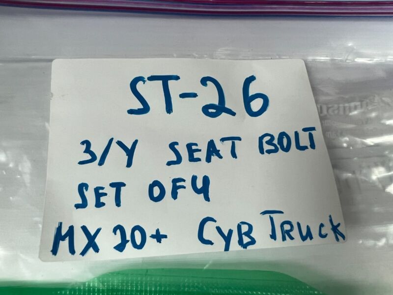 1458818-00-B Tesla Model 3 Y X Cybertruck Seat Track to Podium Bolt Screw Set of 4 M10-1 5X36