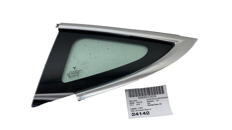 ⭕ 2017-2020 Tesla Model 3 M3 Rear Left Quarter Fixed Window Glass LH 1