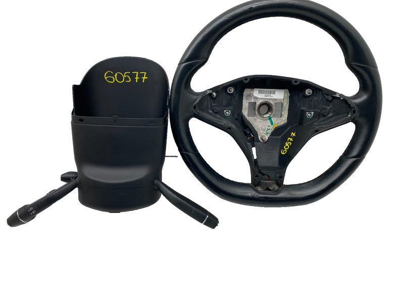 ⭕ 12-20 Model S Steering Wheel Leather w/ Wiper Turn Signal Switch 1036774-00-C