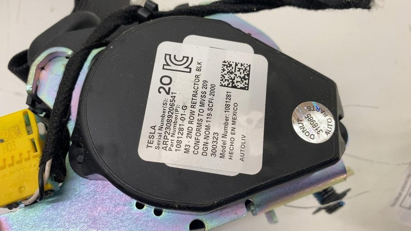 ⭕ 17-23 Model 3 Rear Passenger 2nd Row Seat Belt & Retractor Right 108